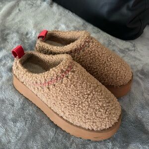 Cozy Tan Fleece Slip-On Shoes